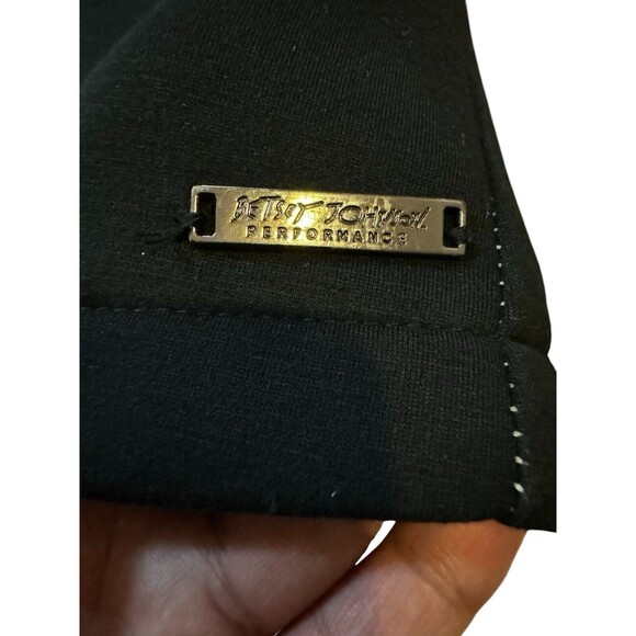 Betsey Johnson hooded jacket women’s longline scuba jacket sz small Asymmetrical - Picture 15 of 16